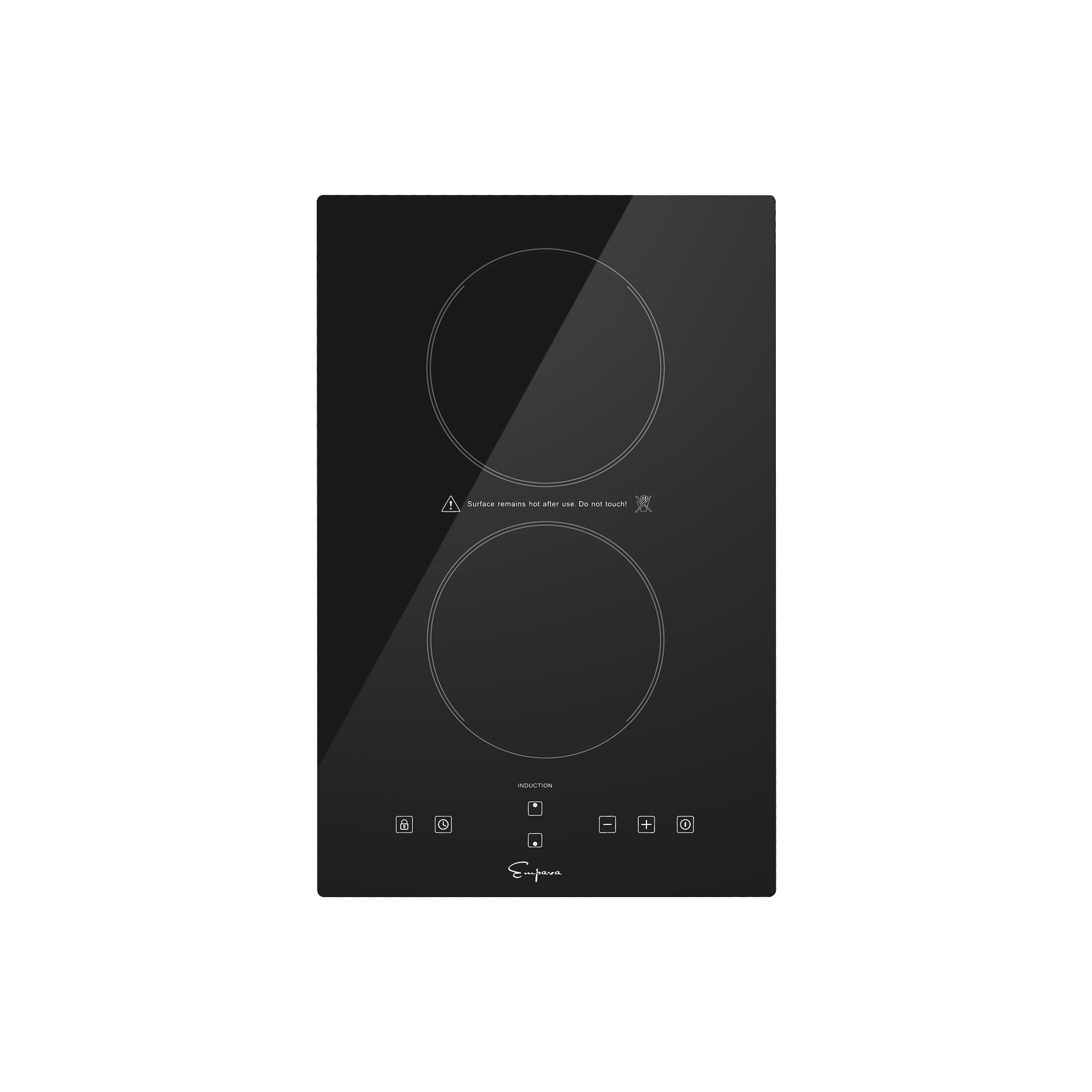 Empava IDC12 12 inch Portable Induction Cooktop with sleek design and control panel.